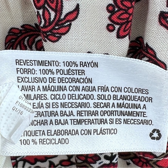 Mossimo Ruffled Strapless Paisley Print Dress, XL - Picture 10 of 10